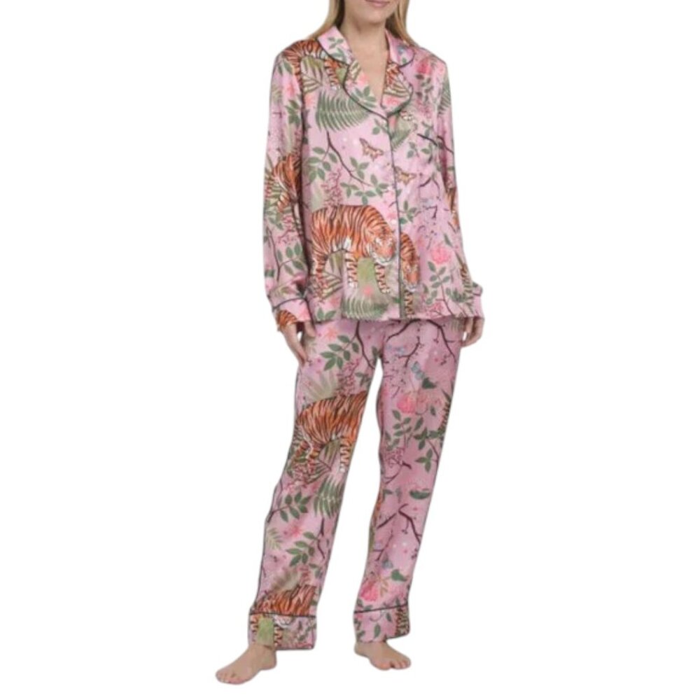 KAREN MABON Pink Tiger Blossom Pajama Set